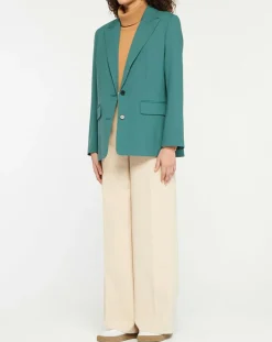Blazer droit en Laine mélangée Cléo Oversize vert