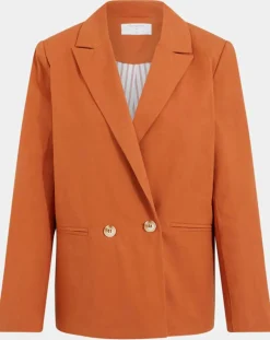 Blazer en Coton & Lin terre brûlée