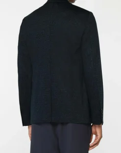 Blazer en Laine & Lin mélangés Stretch Laveste bleu marine