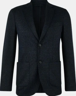 Blazer en Laine & Lin mélangés Stretch Laveste bleu marine