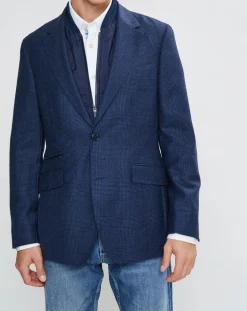 Blazer en Laine doublure amovible bleu foncé