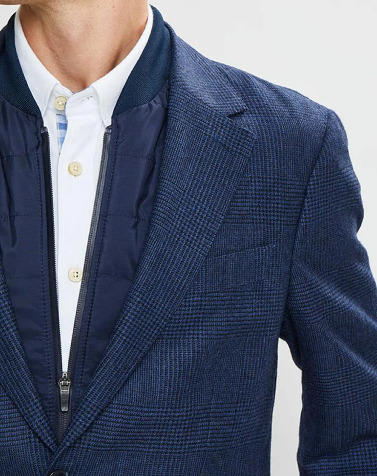 Blazer en Laine doublure amovible bleu foncé