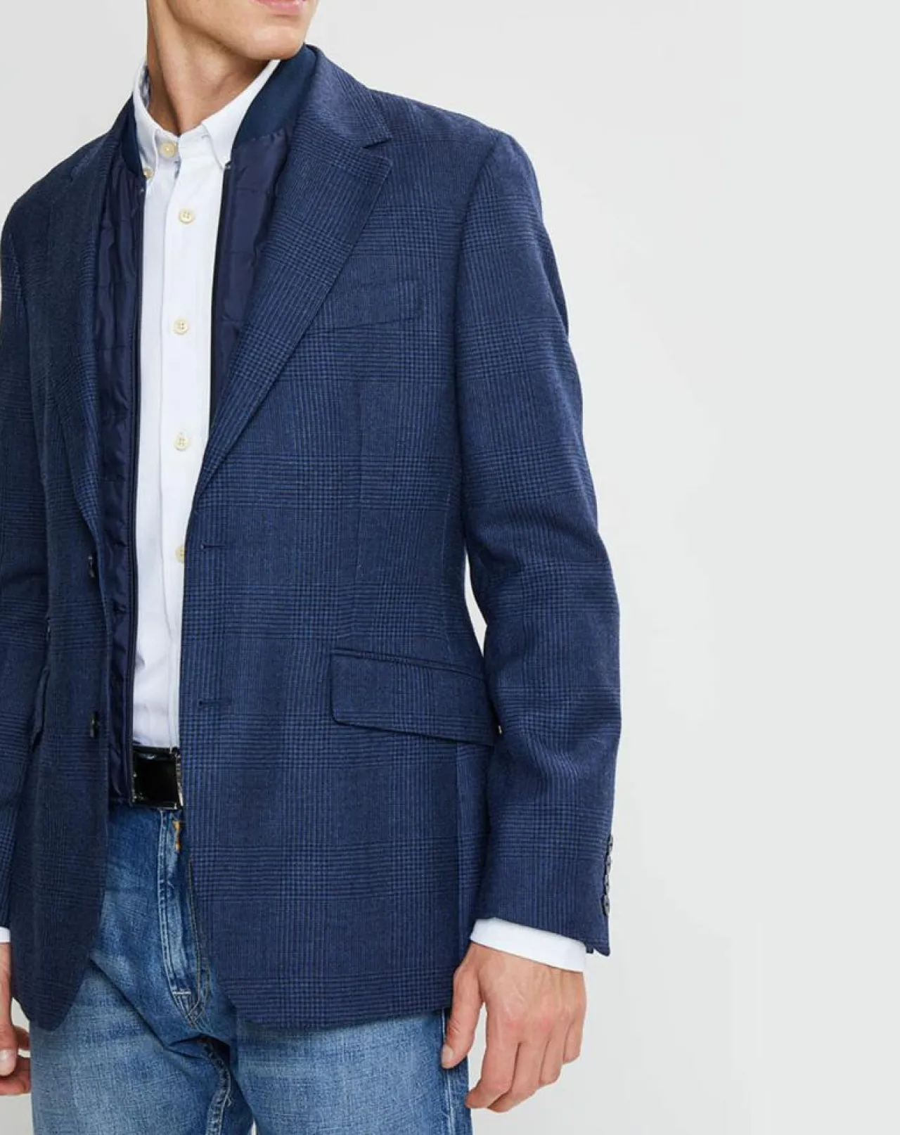 Blazer en Laine doublure amovible bleu foncé