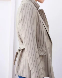 Blazer en Laine mélangée Juno beige