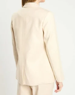 Blazer en Lin mélangé écru
