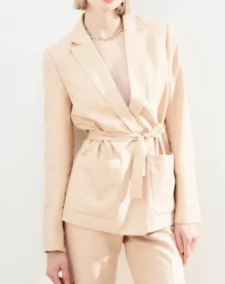 Blazer en Lin mélangé Isaline teint