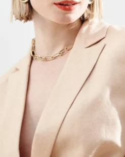 Blazer en Lin mélangé Isaline teint