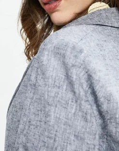 Blazer en Lin mélangé Marianne bleu marine