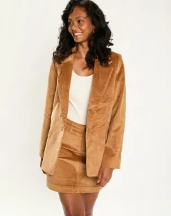 Blazer en Velours camel