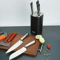 Bloc + 5 couteaux Cut noir