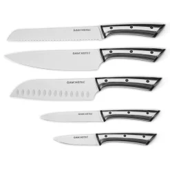 Bloc + 5 couteaux Sharp noir