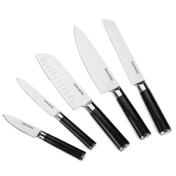 Bloc + 5 couteaux Steel noir