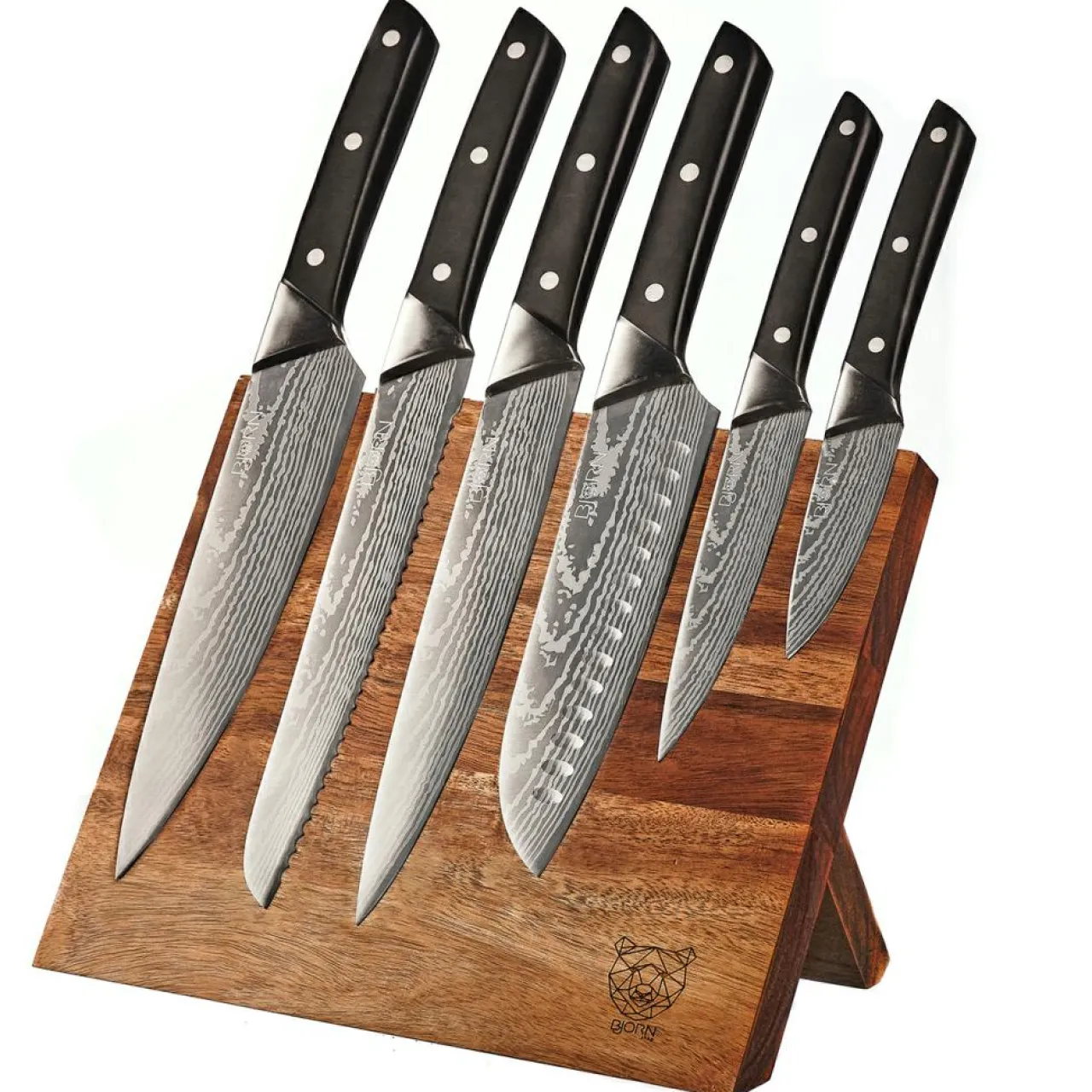 Bloc avec couteaux de cuisine Erling Vantaa - 7 pièces