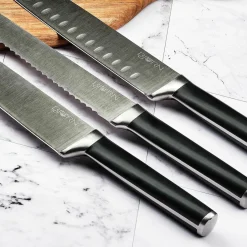 Bloc avec couteaux de cuisine et couteaux à steak Jona Loviisa - 14 pièces inox mat