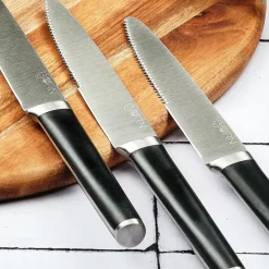 Bloc avec couteaux de cuisine et couteaux à steak Jona Loviisa - 14 pièces inox mat