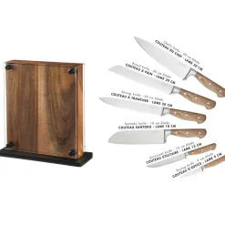 Bloc avec couteaux de cuisine Jakob Rauma bois mat - 7 pièces