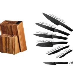 Bloc avec couteaux de cuisine et couteaux à steak Jensen Loviisa - 14 pièces