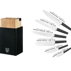 Bloc avec couteaux de cuisine Jona Porvoo inox mat - 8 pièces