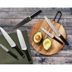 Bloc avec couteaux de cuisine Jona Porvoo inox mat - 8 pièces