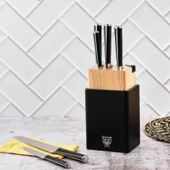 Bloc avec couteaux de cuisine Jona Porvoo inox mat - 8 pièces