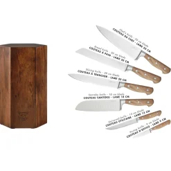 Bloc avec couteaux de cuisine Jakob Imatra bois mat - 7 pièces