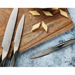 Bloc avec couteaux de cuisine et couteaux à steak Larus Loviisa gris métal - 14 pièces