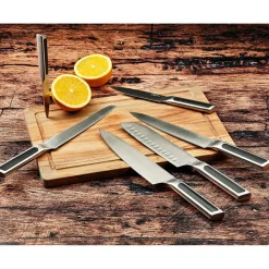 Bloc avec couteaux de cuisine Loki Porvoo inox mat - 8 pièces