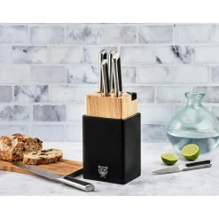 Bloc avec couteaux de cuisine Loki Porvoo inox mat - 8 pièces