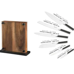 Bloc avec couteaux de cuisine Loki Rauma inox mat - 7 pièces