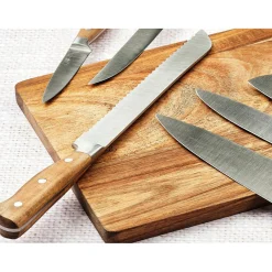 Bloc avec couteaux de cuisine Jakob Vantaa bois mat - 7 pièces