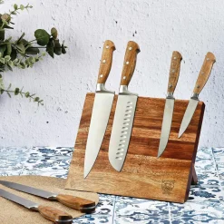 Bloc avec couteaux de cuisine Jakob Vantaa bois mat - 7 pièces