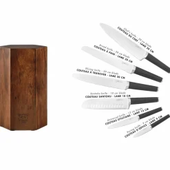 Bloc avec couteaux de cuisine Jona Imatra inox mat - 7 pièces