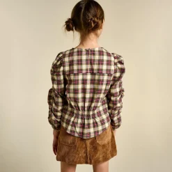 Blouse 100% Coton Bio Aladin tartan multicolore