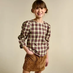 Blouse 100% Coton Bio Aladin tartan multicolore