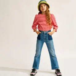 Blouse Aria micro carreaux rouge