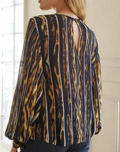 Blouse Bisous noir/marron