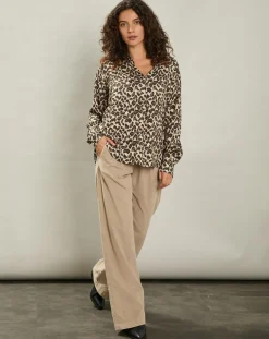 Blouse Canon naturel/marron