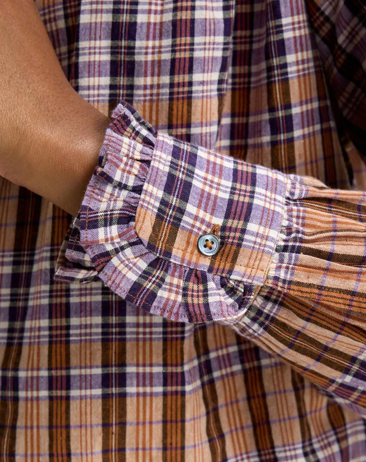 Blouse Claudia à carreaux multicolore