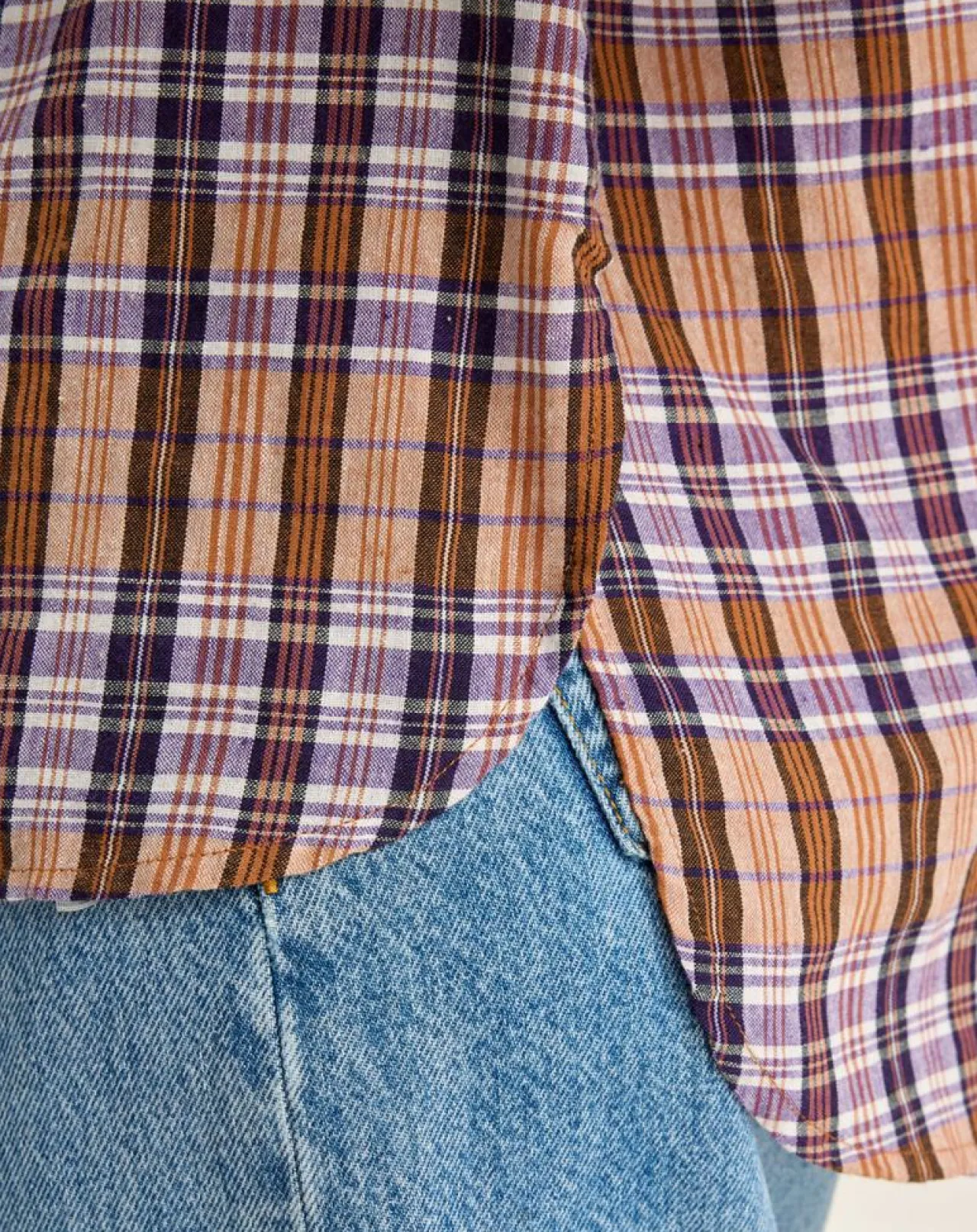 Blouse Claudia à carreaux multicolore