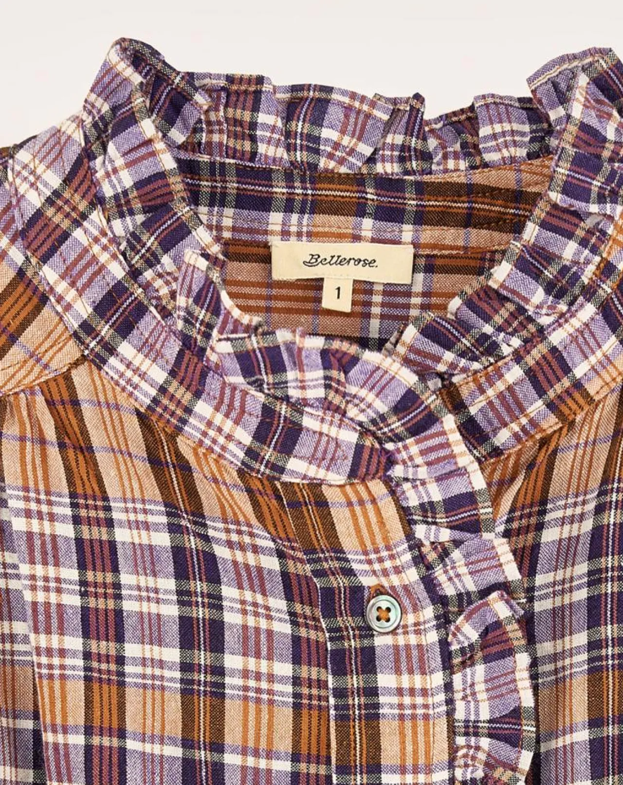 Blouse Claudia à carreaux multicolore