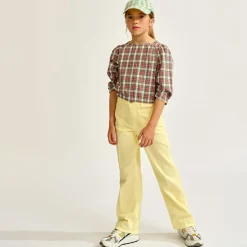 Blouse en Coton & Lin Aria à carreaux multicolore