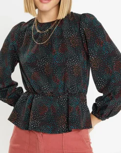 Blouse fluide Gala imprimé noire