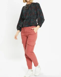 Blouse fluide Gala imprimé noire