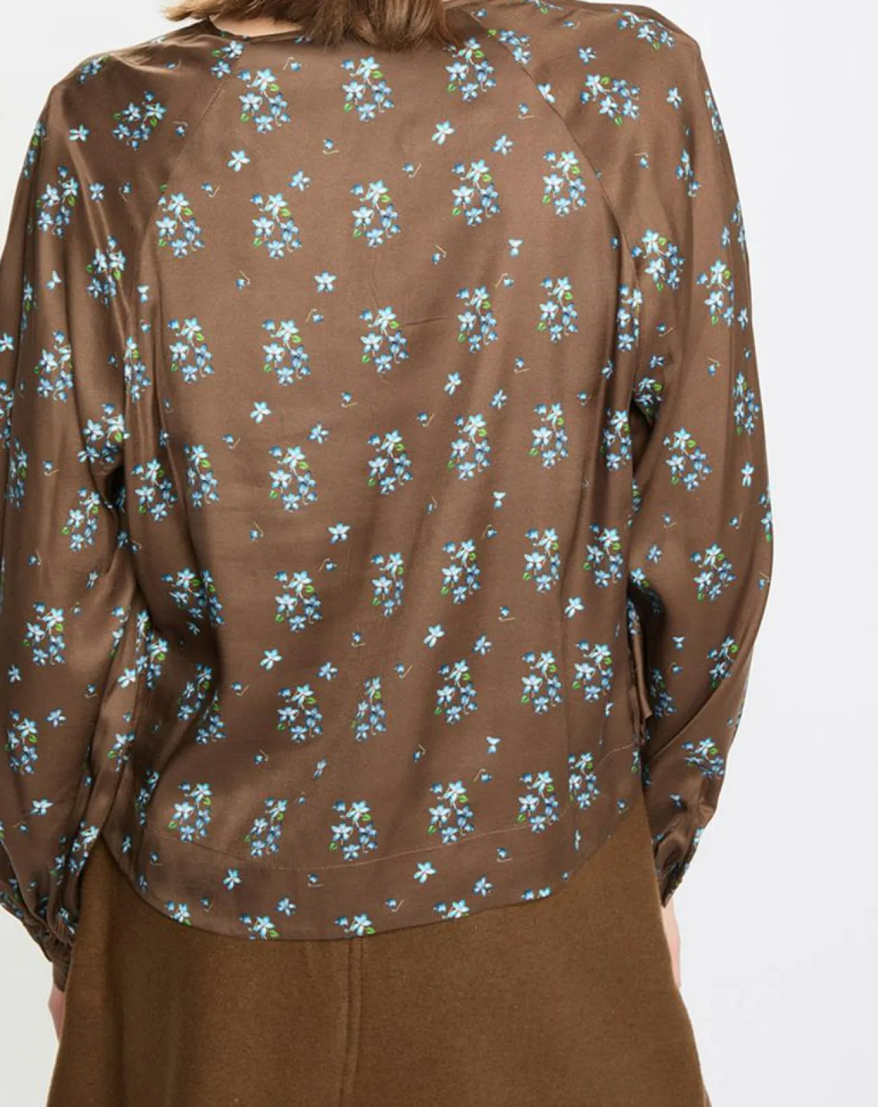 Blouse imprimée fleurs multicolore