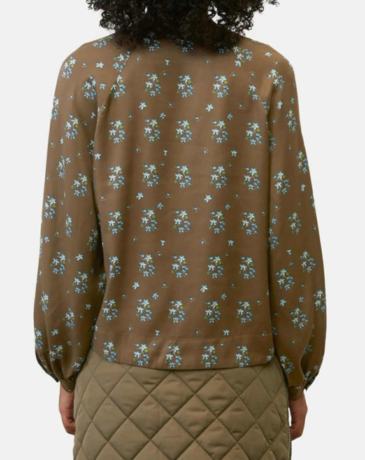 Blouse imprimée fleurs multicolore