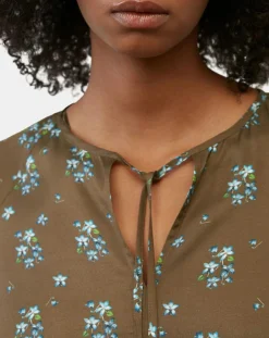 Blouse imprimée fleurs multicolore