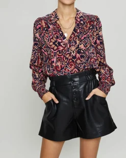 Blouse Latimy imprimée rouge/bleu/rose