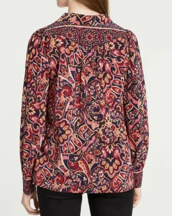 Blouse Latimy imprimée rouge/bleu/rose