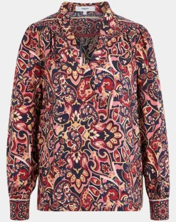 Blouse Latimy imprimée rouge/bleu/rose