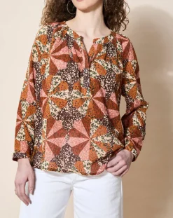 Blouse loose Partage paprika